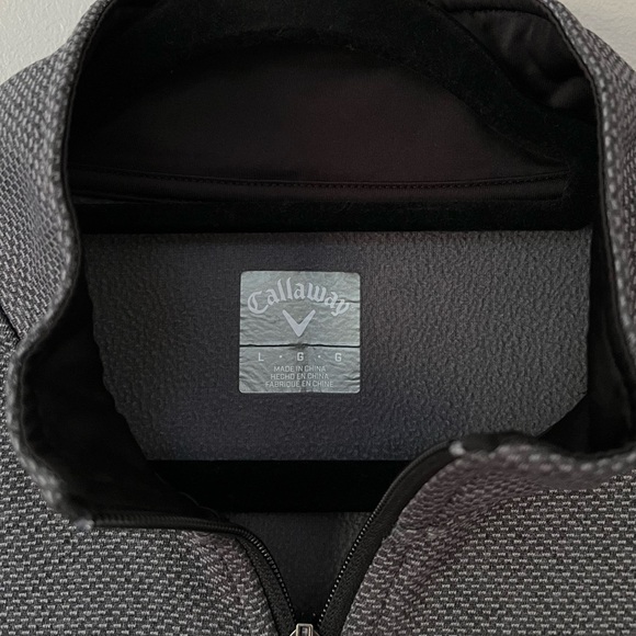 Callaway Men’s Grey Quarter Zip Pullover Golf Sweatshirt - Picture 5 of 5